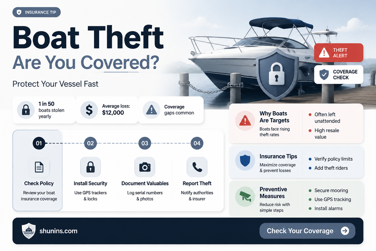 are boats insured for theft