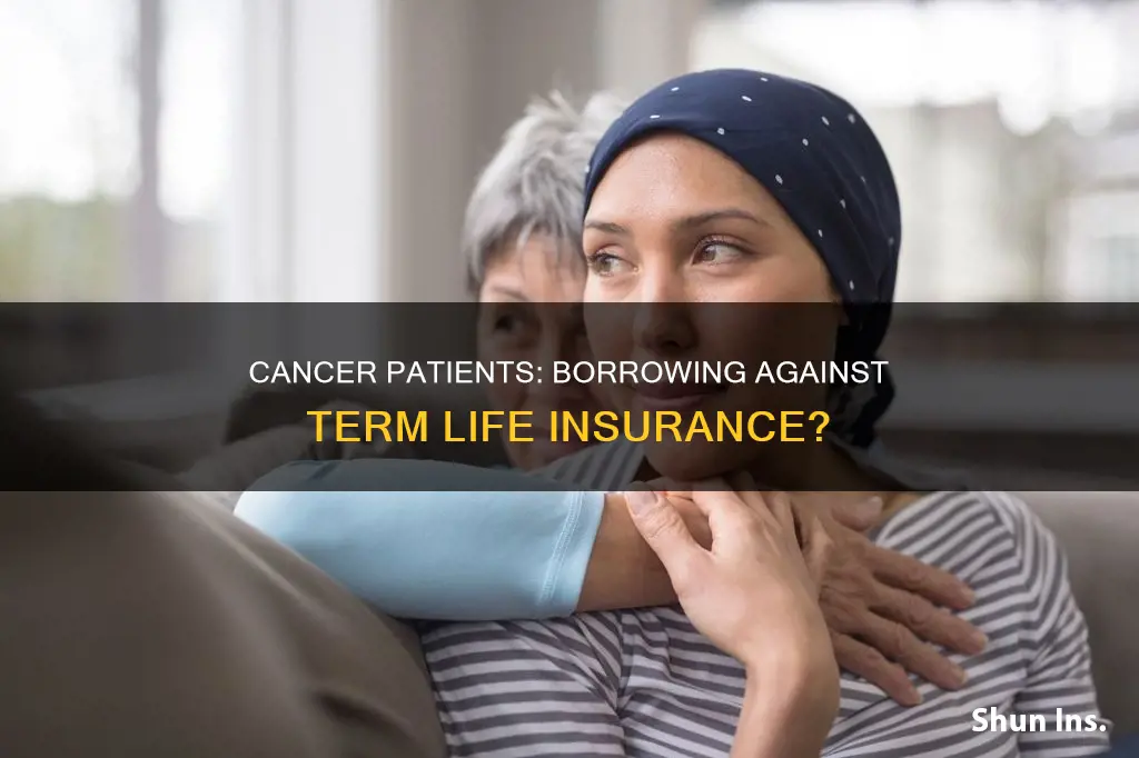 can a cancer pt borrow against term life insurance