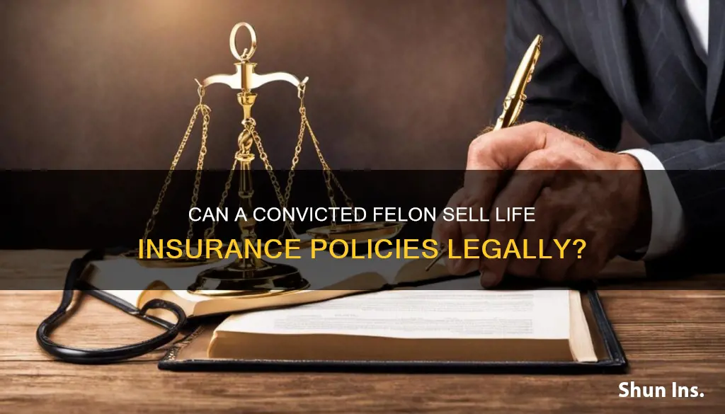 can a convicted feelon sell life insurance