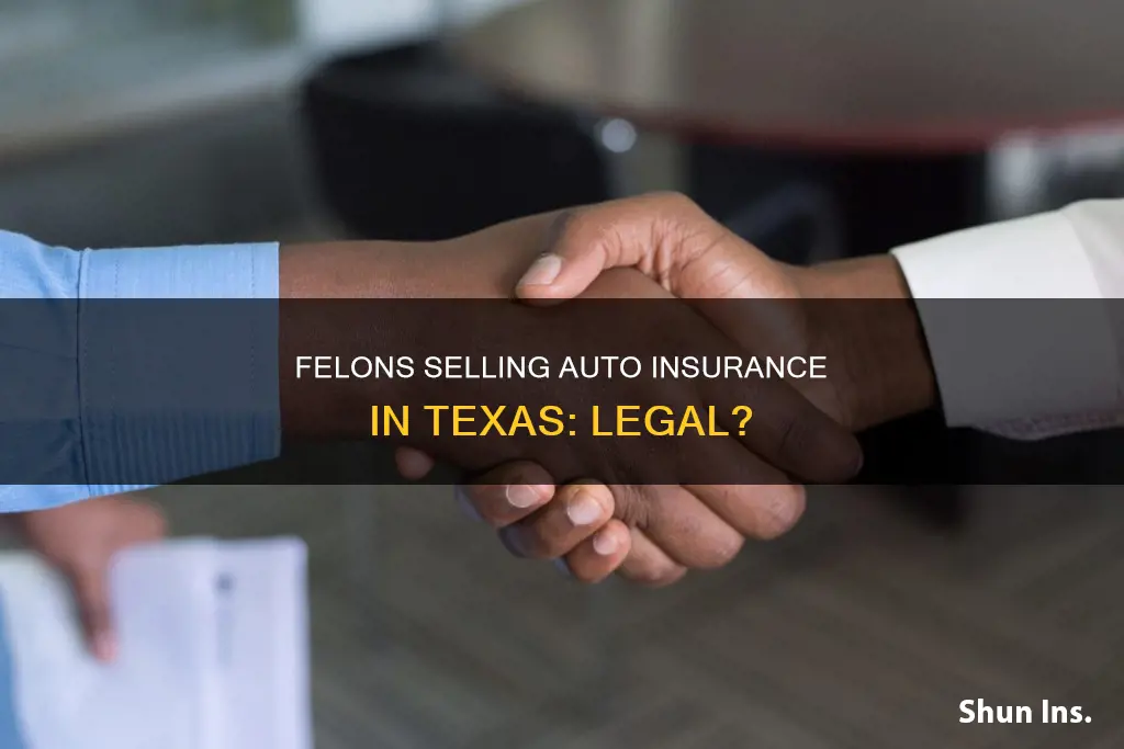 can a felon sell auto insurance in Texas