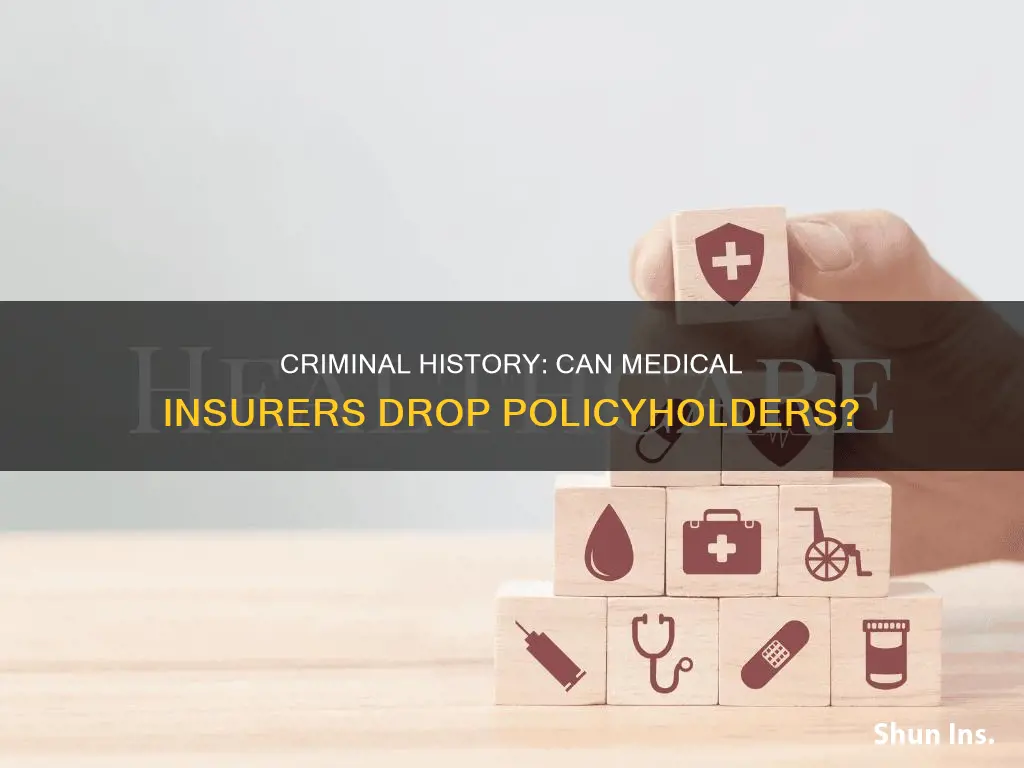 can a medical insurance kick someone off for criminal histilory