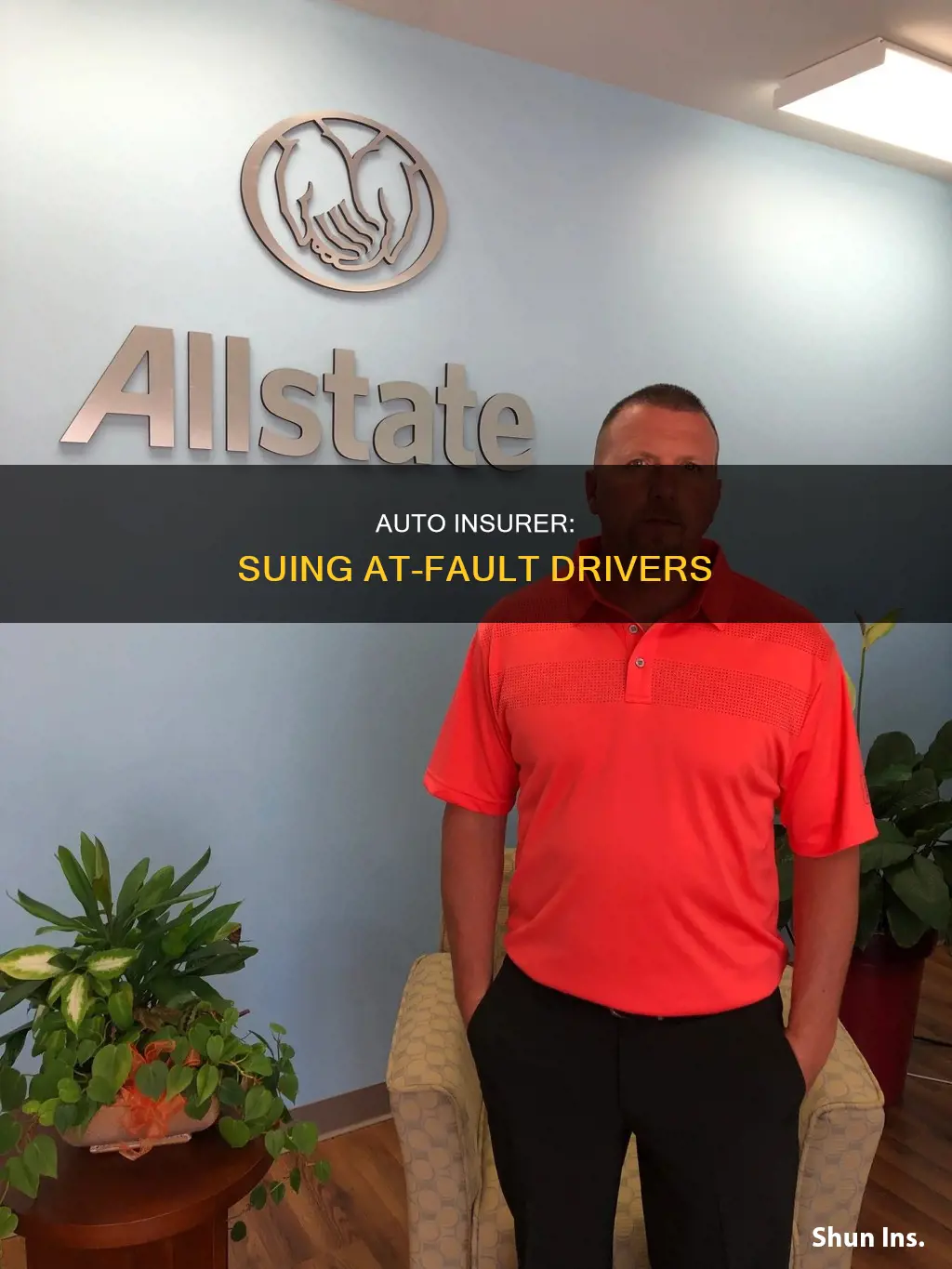 can an auto insurance company sue at fault driver