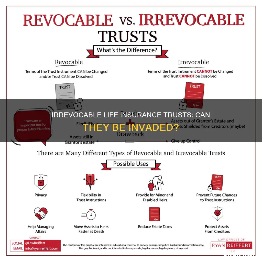 can an irrevocable life insurance trust be invaded