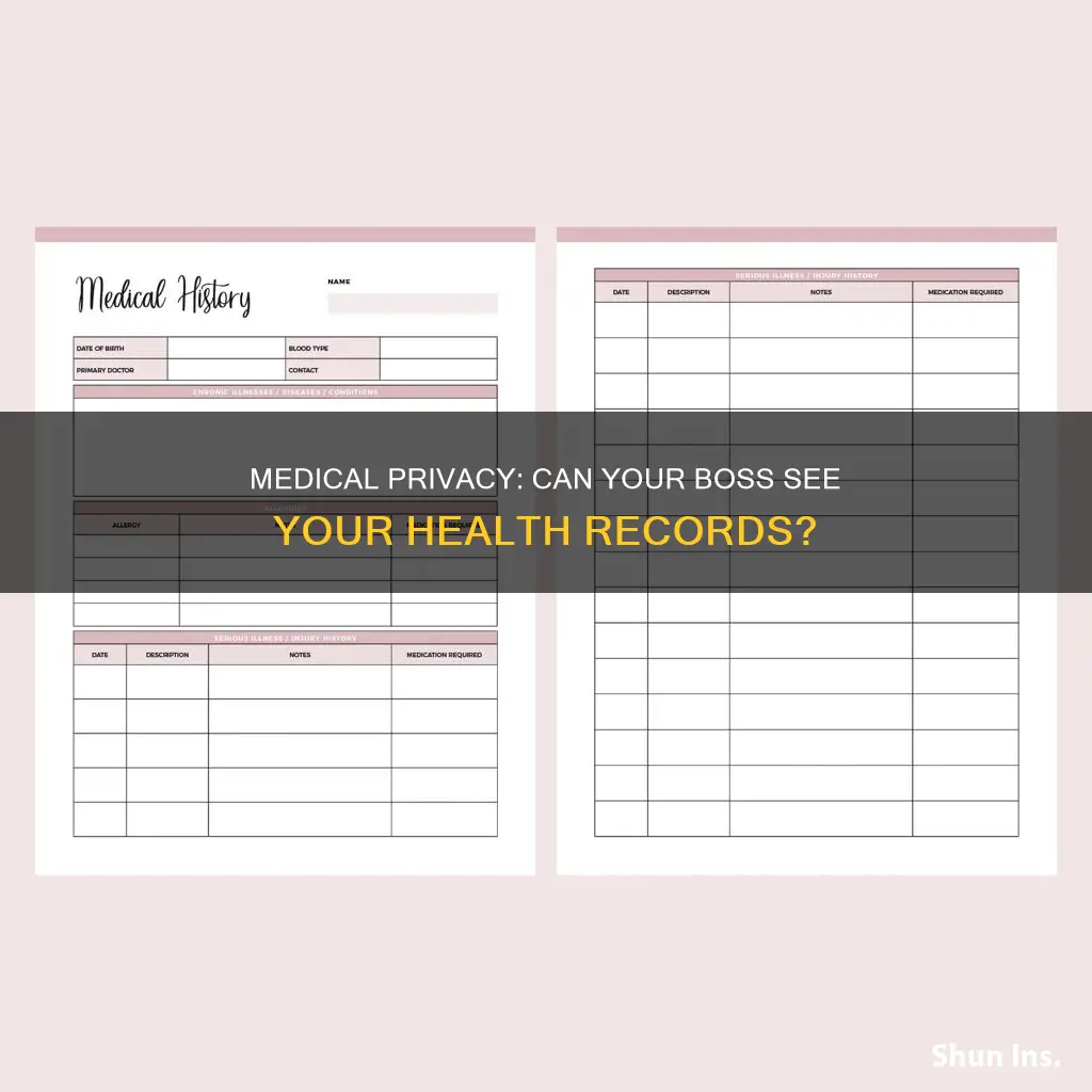 can employer see medical history application for insurance company