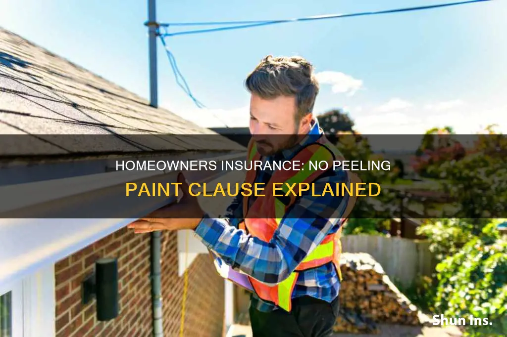 can homeowners insurance require no peeling paint