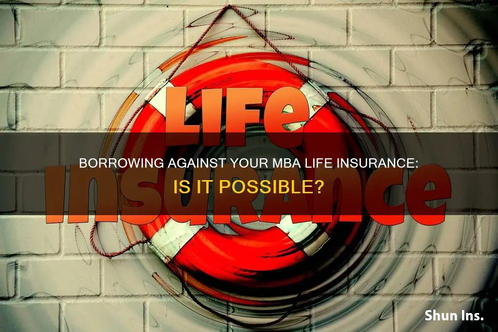 can I borrow against my mba life insurance