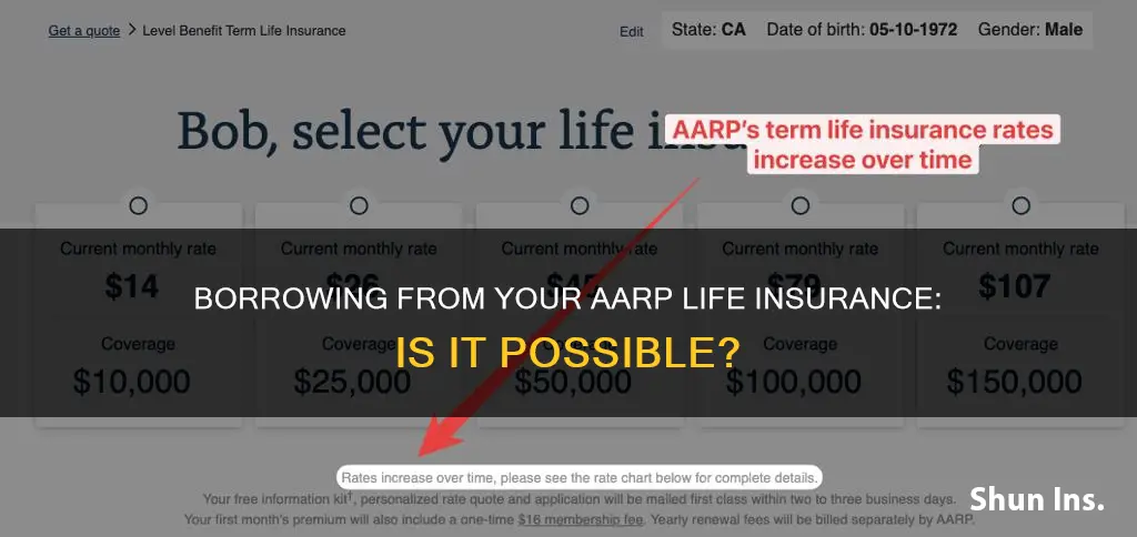 can I borrow from my aarp life insurance