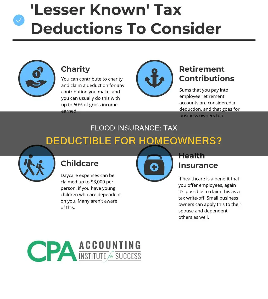 can I deduct homeowners flood insurance on taxes