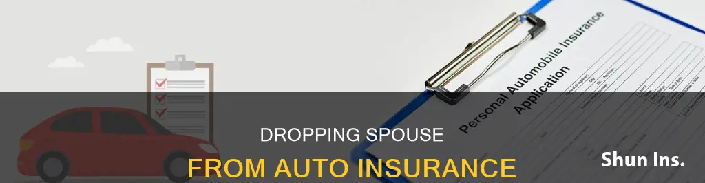 can I drop my wife from my auto insurance