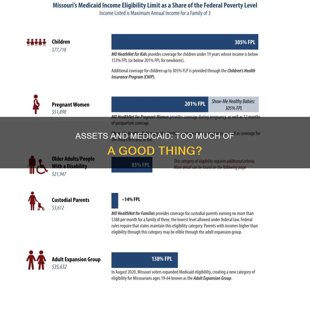 can I have too many assets to get medicaid insurance