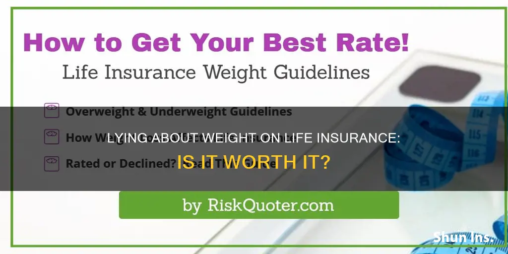 can I lie about my weight on life insurance