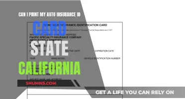 Printing Auto Insurance Cards in California