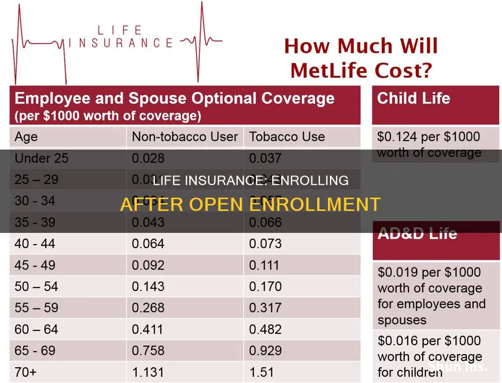 can I sign up for life insurance after open enrollment