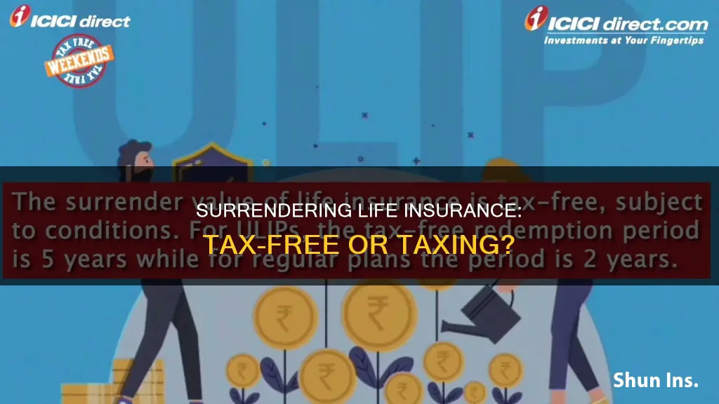 can I surrender my v a life insurance tax free