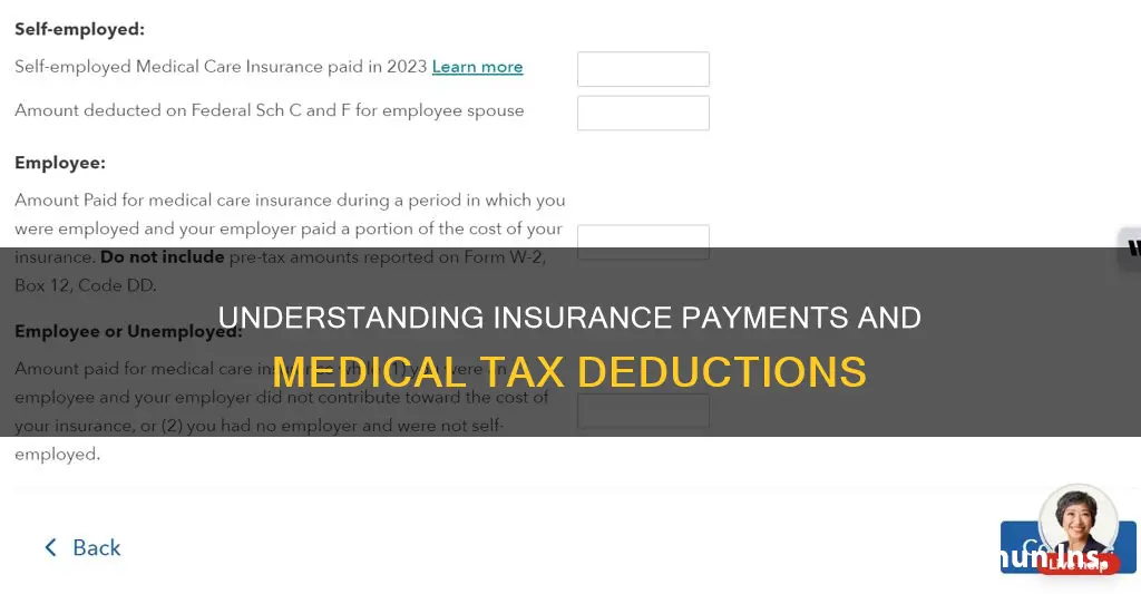 can insurance payments count toward medical tax deduction