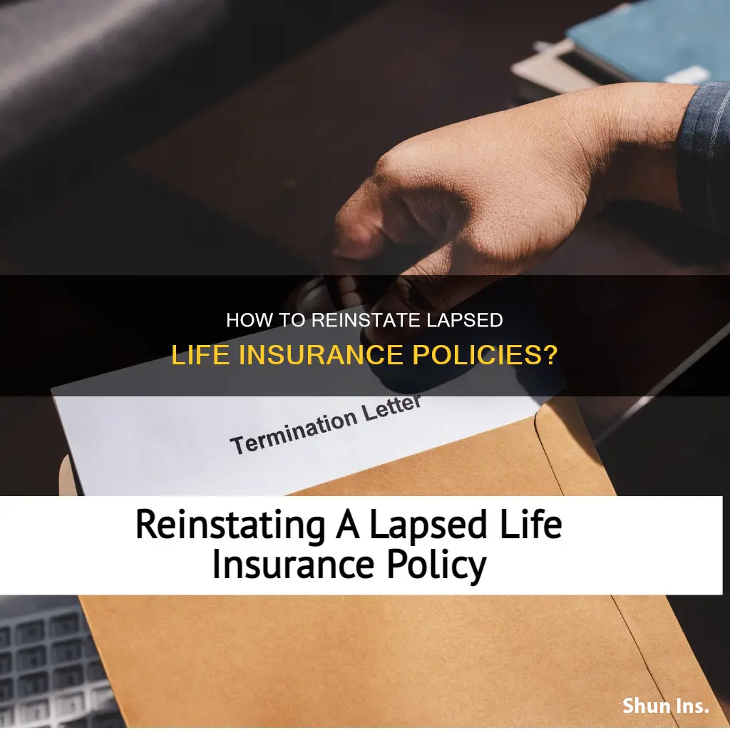 can lapsed life insurance be reinstated