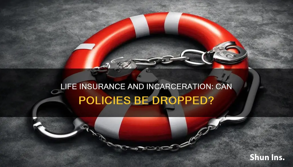 can life insurance be dropped after incarceration