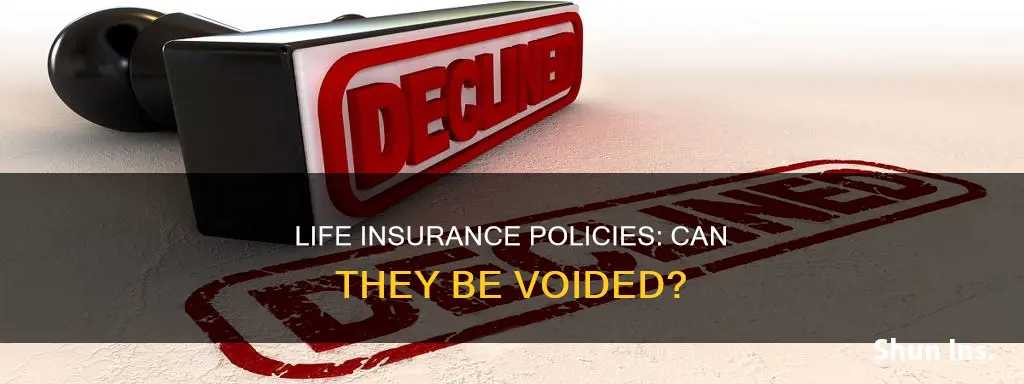 can life insurance be voided