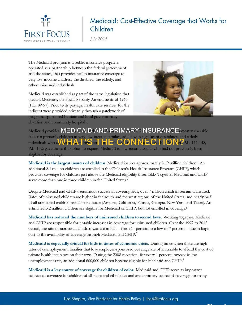 can primary insurance be medicaid
