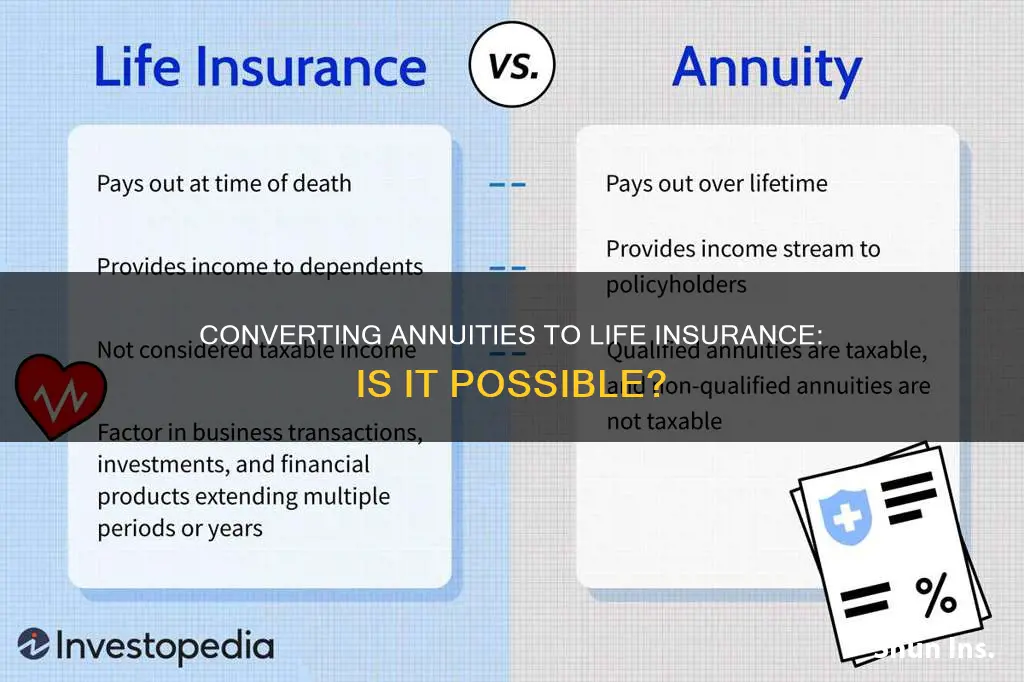 can we convert my annuity in life insurance