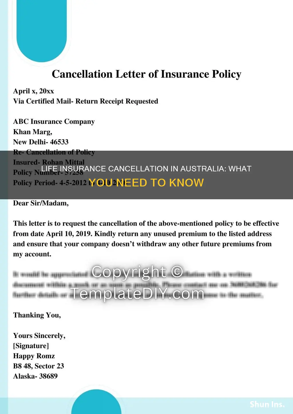 can you cancel life insurance australia