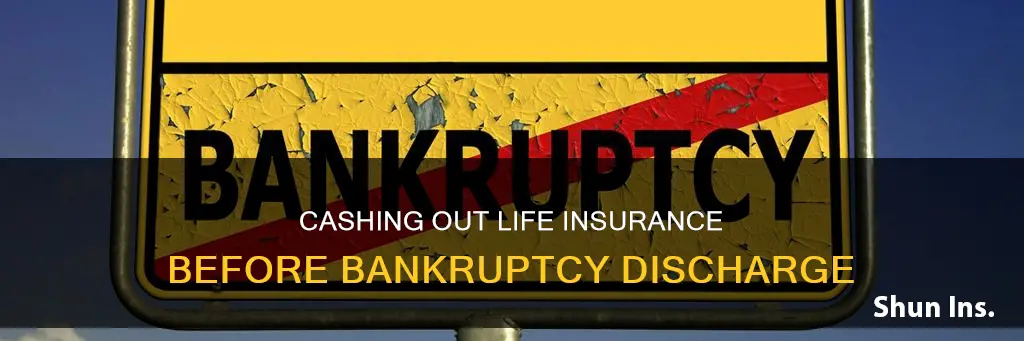 can you cash out life insurance before bankruptcy discharge