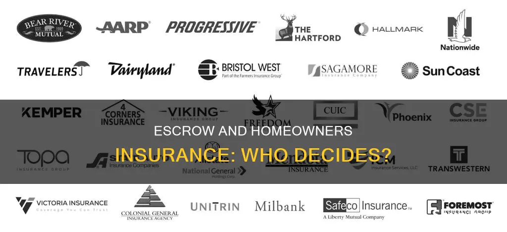 can you choose what homeowners insurance the escrow pats