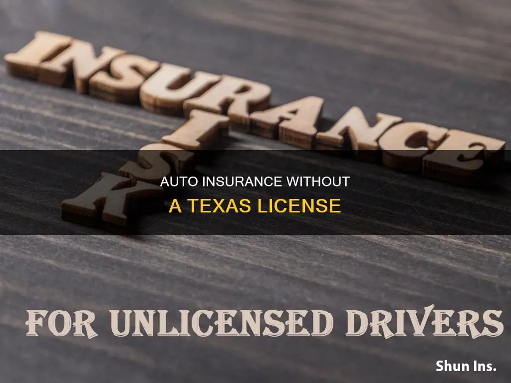 can you get auto insurance without a license in Texas