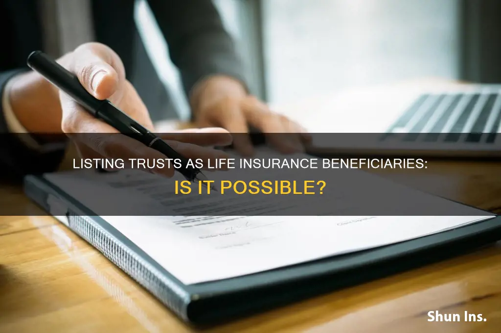 can you list a trust as a life insurance beneficiary