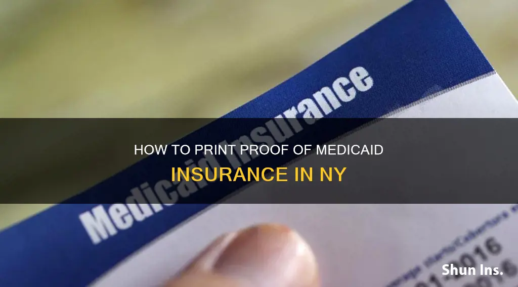 can you print medicaid insurance proof from ny website