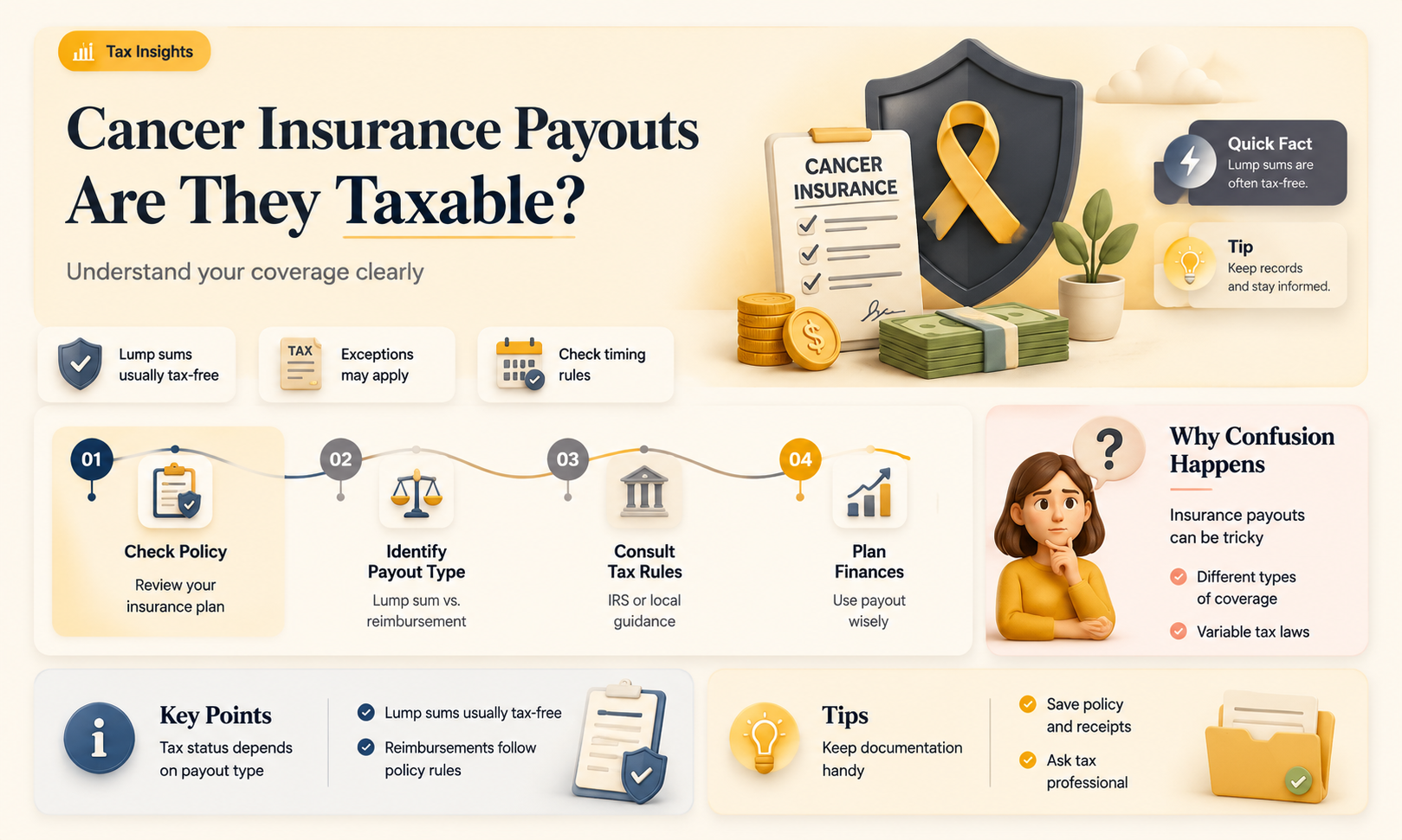 are cancer insurance payouts taxable
