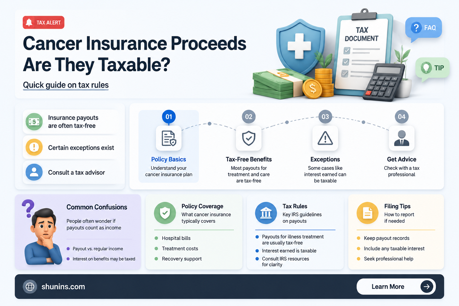 are cancer insurance proceeds taxable