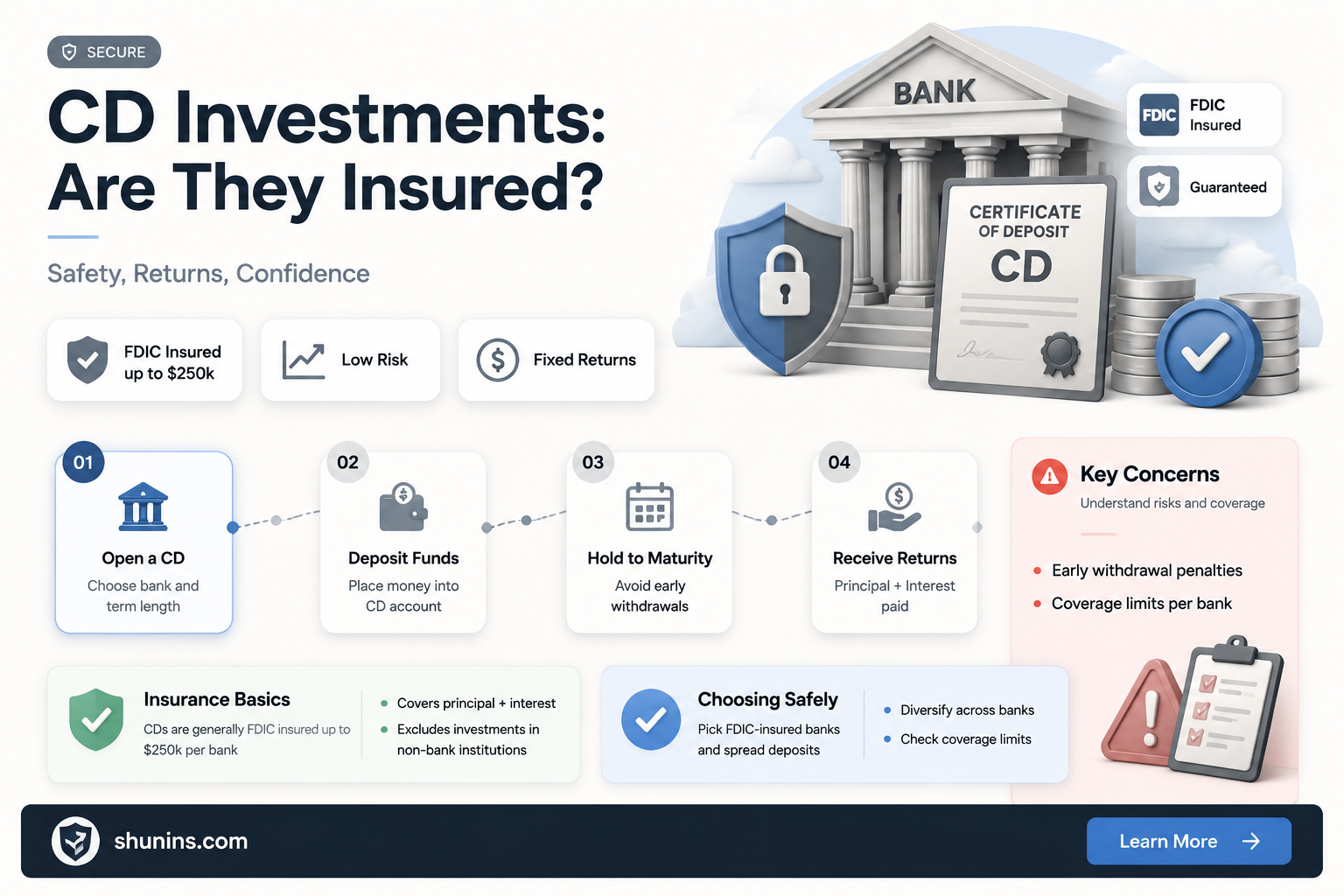 are cd investments insured