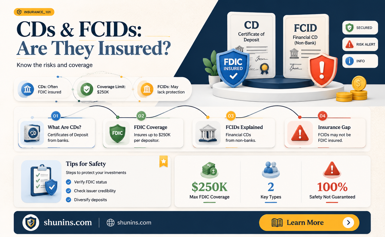 are cd fcid insured