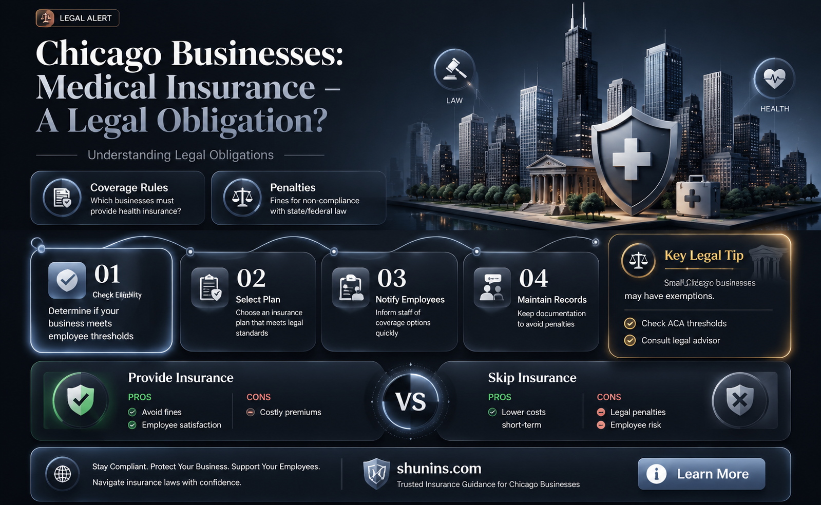 are chicago businesses required to provide medical insurance