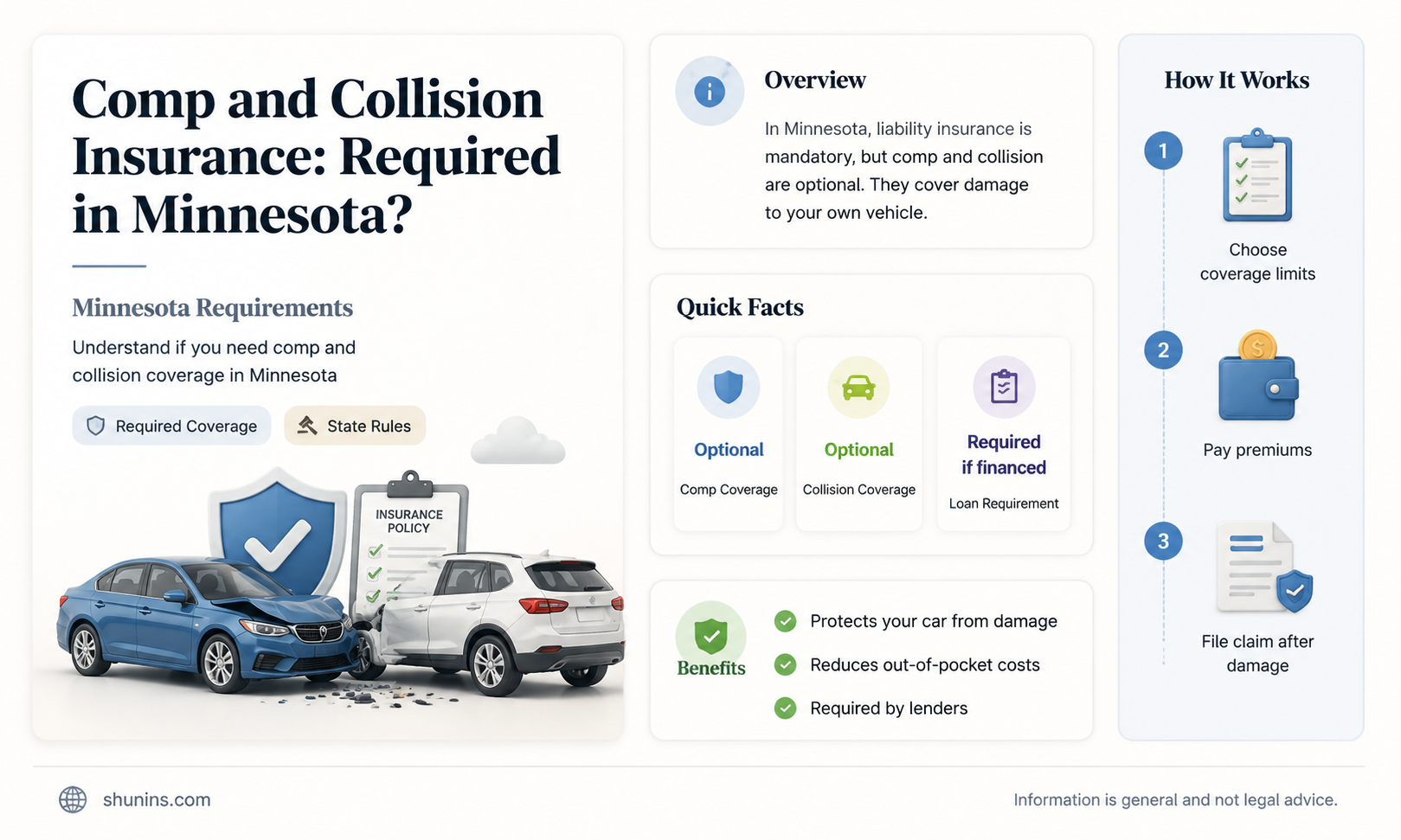 are comp and collision auto insurance required in mn