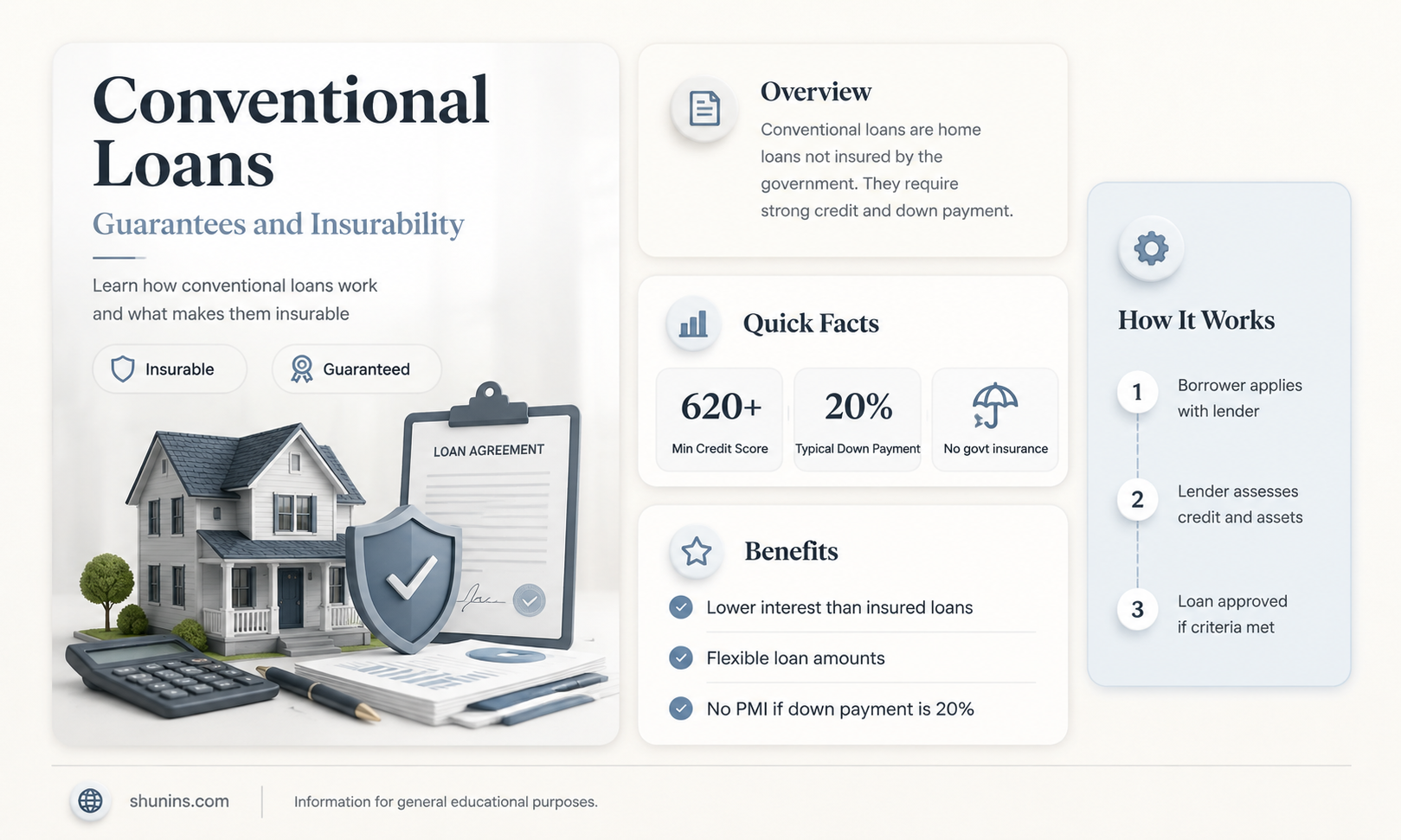 are conventional loans gauranteed or insurable