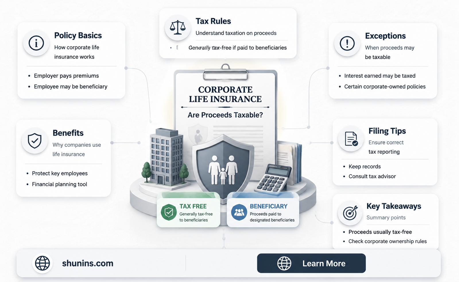 are corporate life insurance proceeds taxable