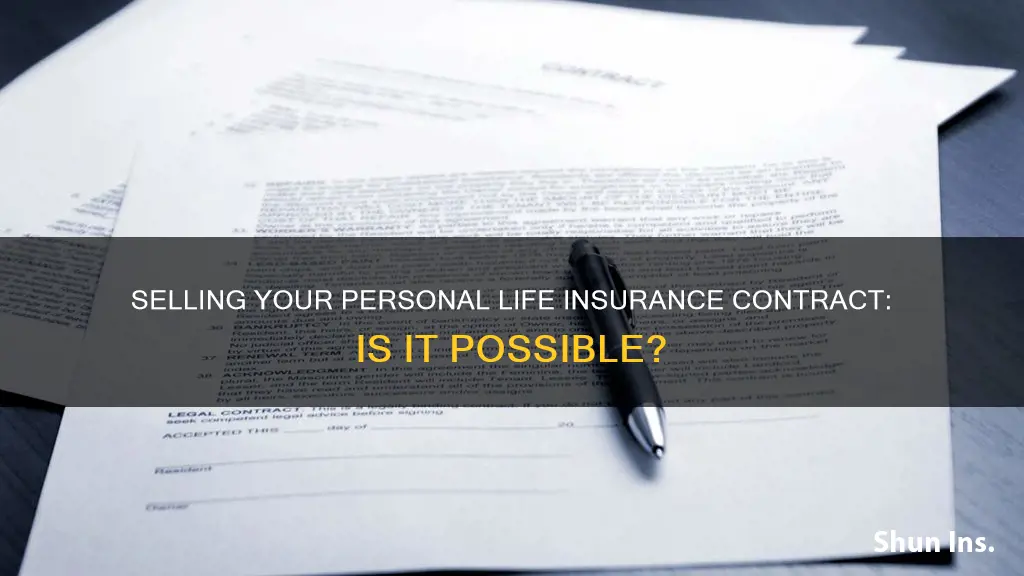 could you sell your personal life insurance contract