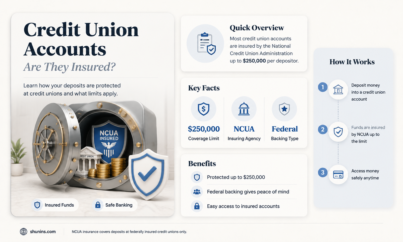 are credit union accounts insured