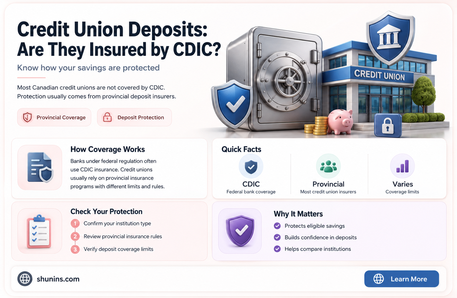 are credit unions insured by cdic