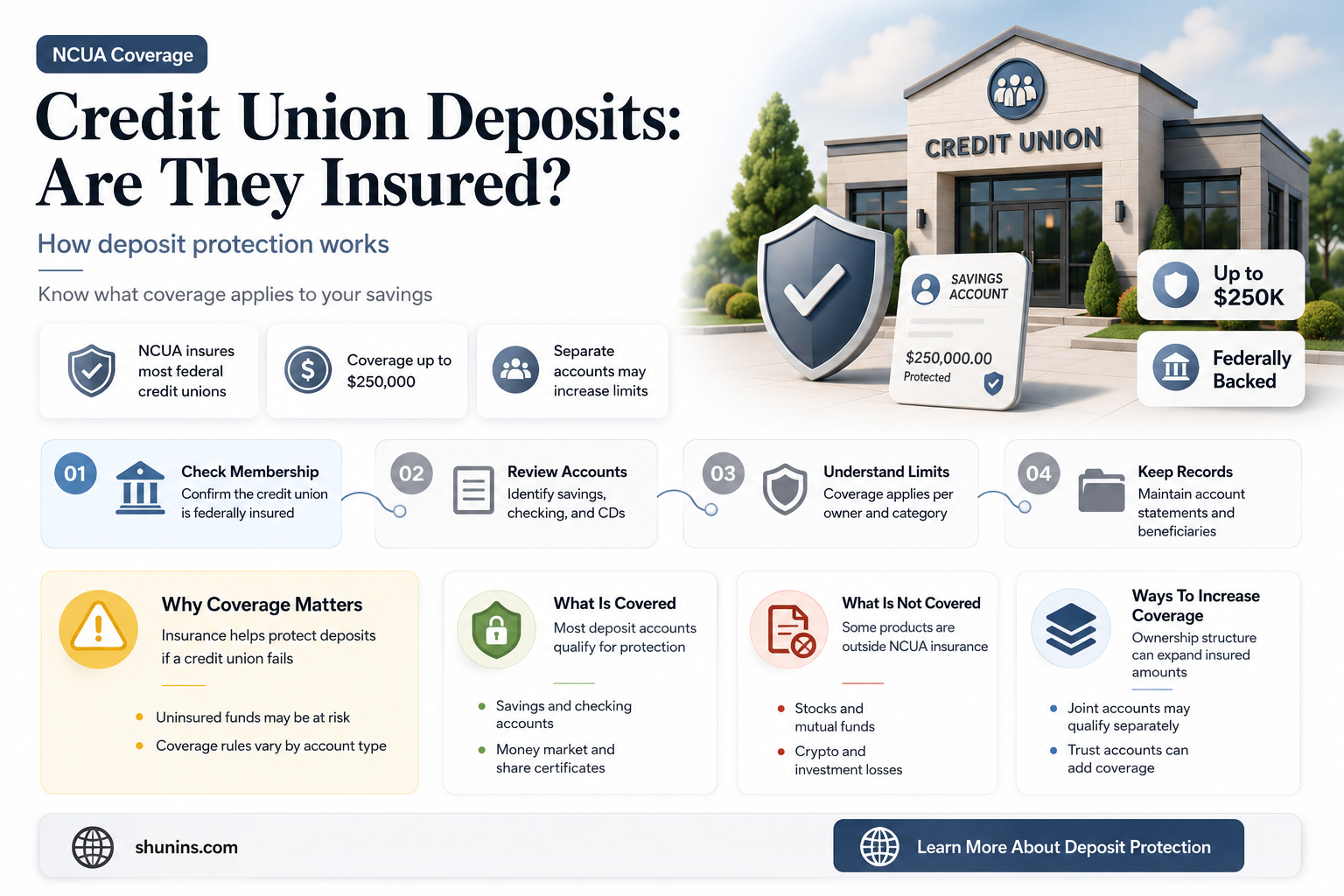 are credit unions insured depository institutions