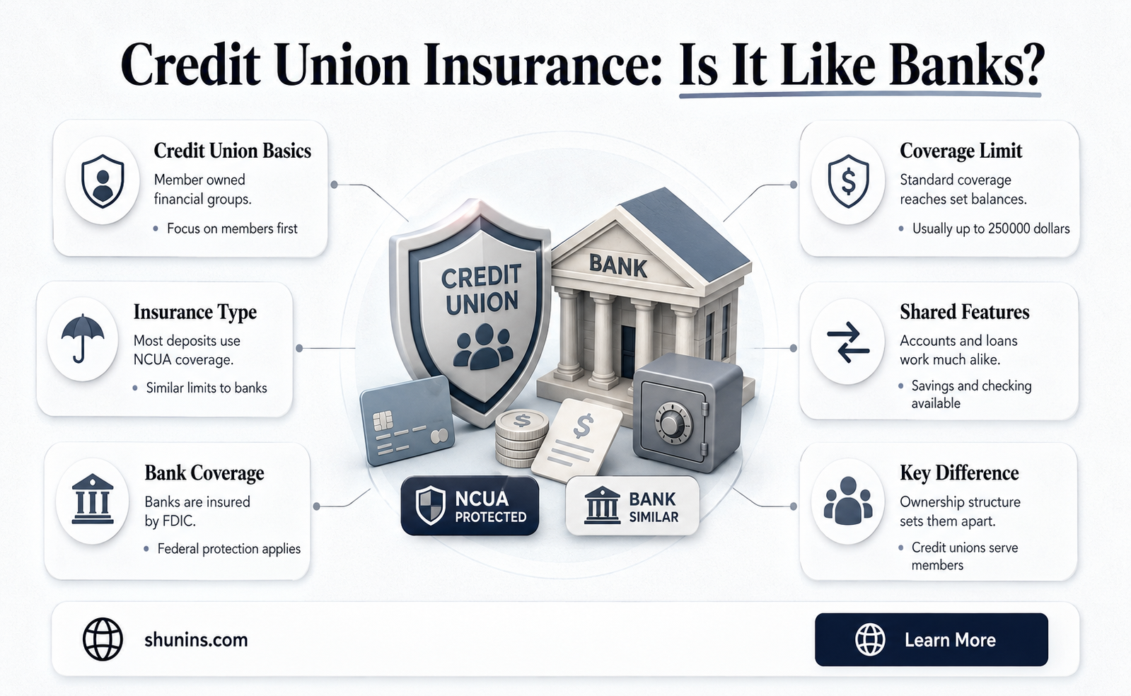 are credit unions insured like banks