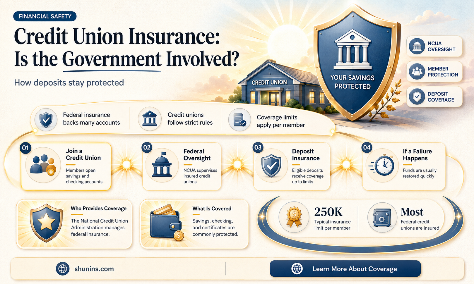 are credit unions insured by the federal government