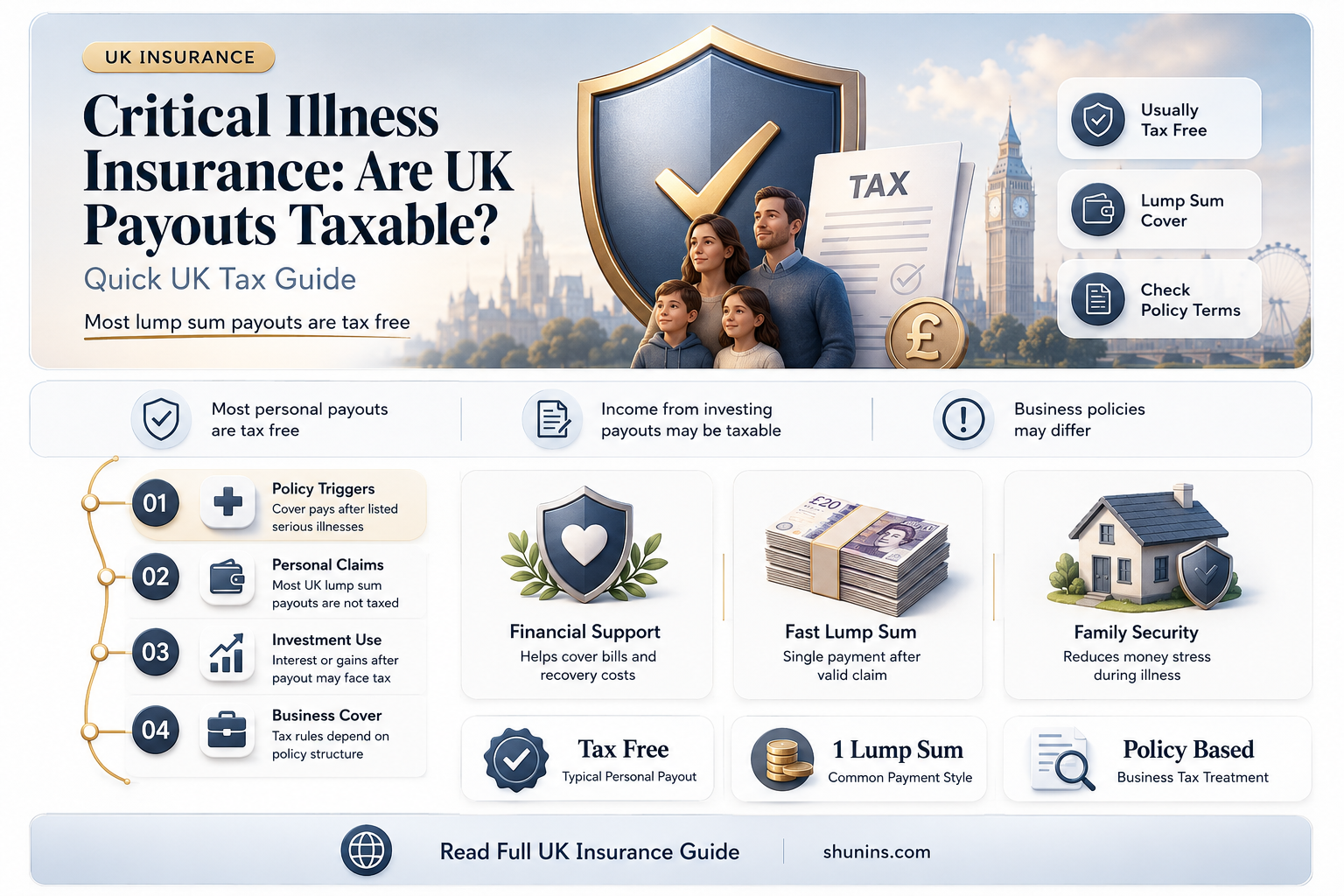 are critical illness insurance payouts taxable uk