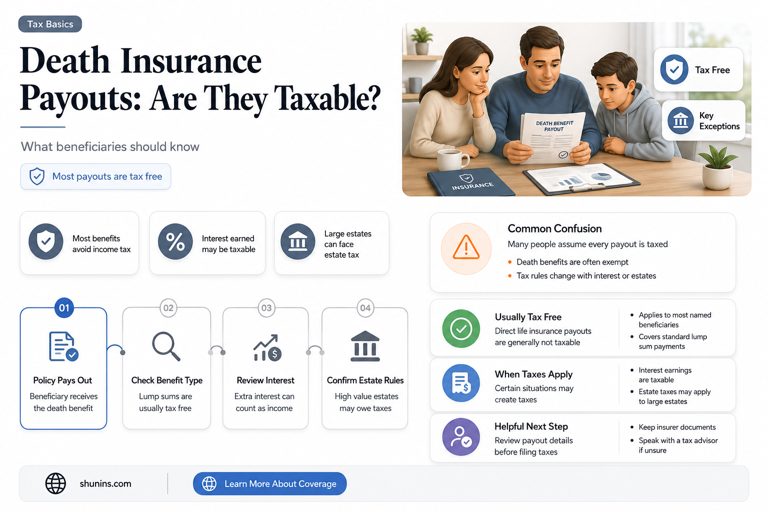 are death insurance payouts taxable