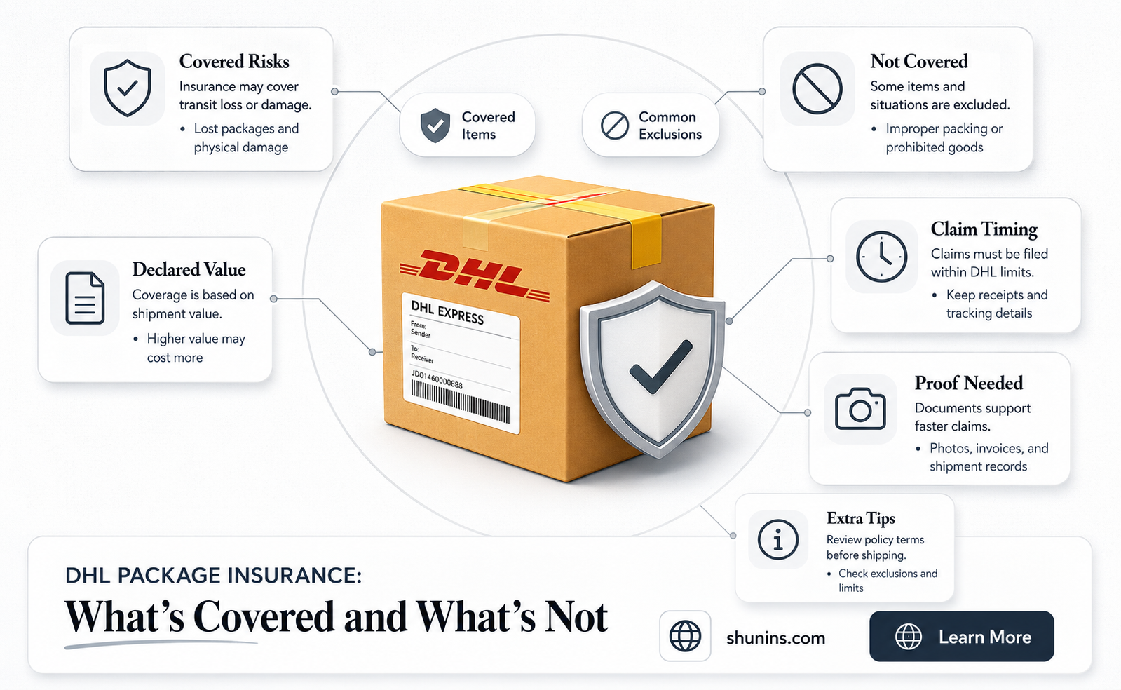 are dhl packages insured