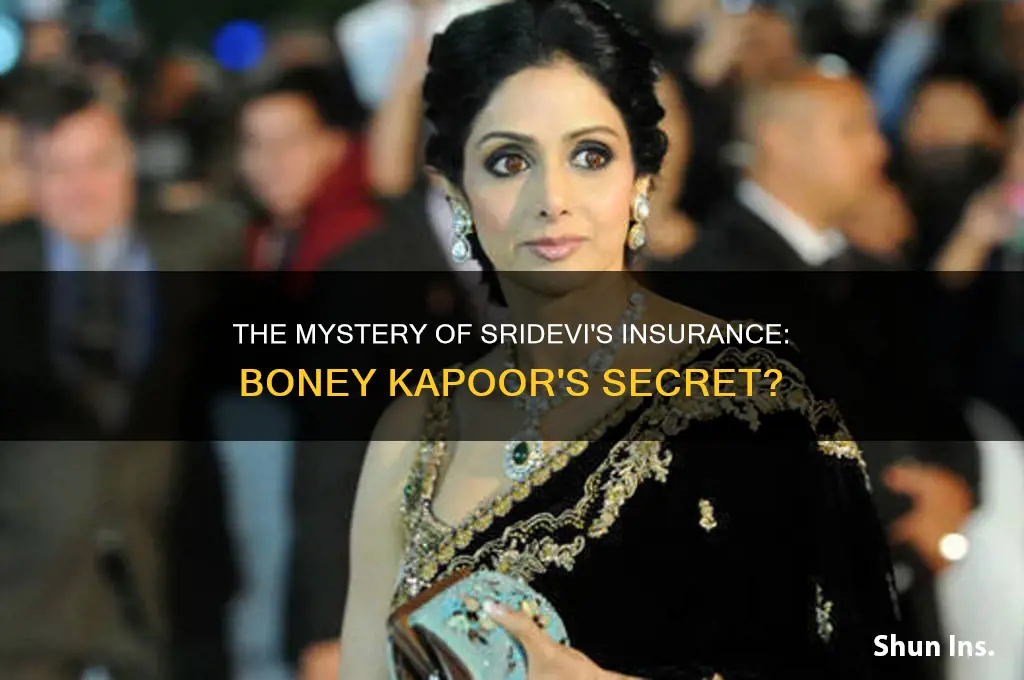 did boney kapoor got sridevi insurance