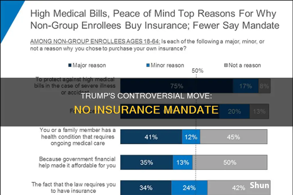 did donald trump sign the no insurance mandate