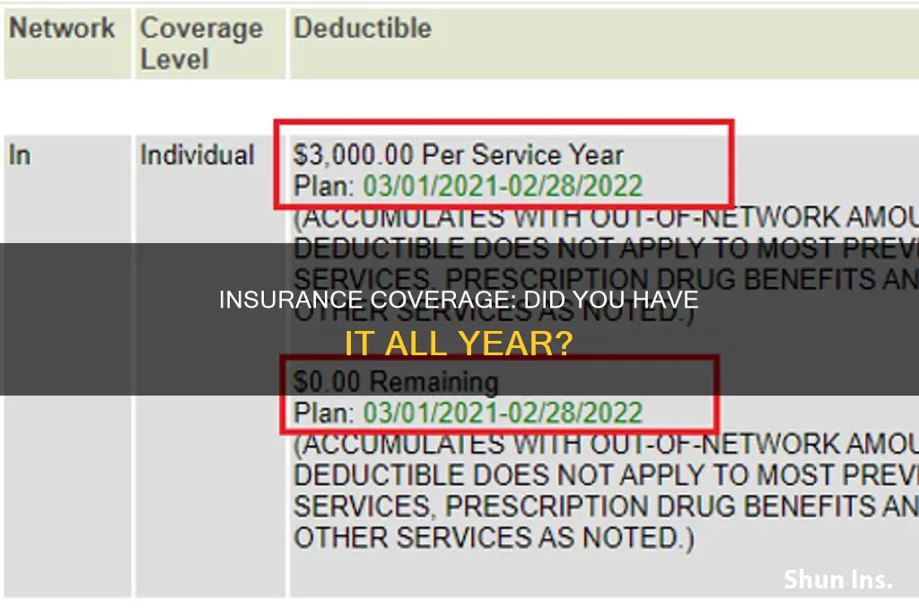 did i have insurance all year